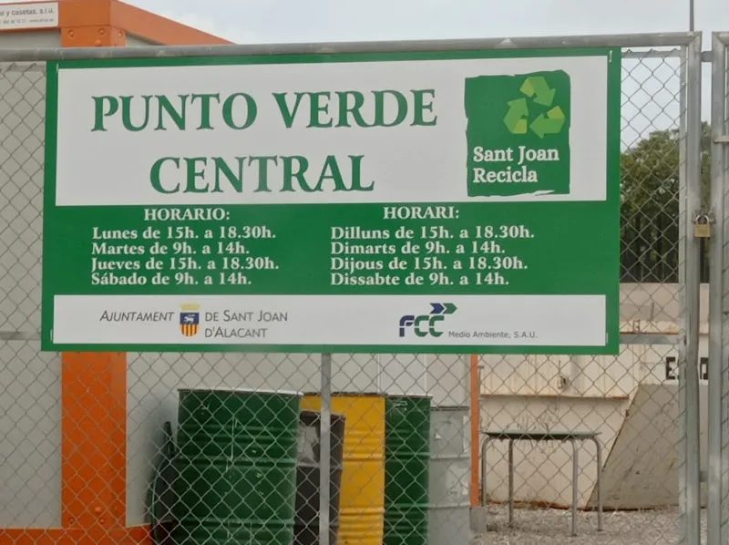 Comunidad Valenciana Punto de recolección de reciclables