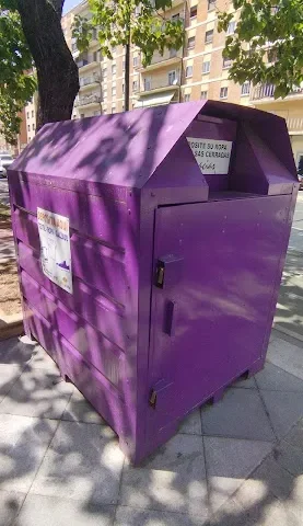 Contenedor de papel de vidrio